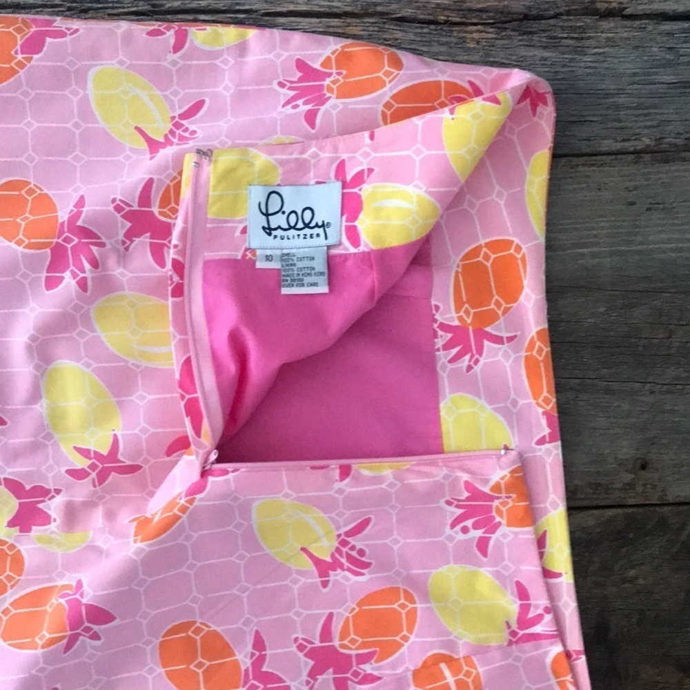Lilly Pulitzer Pineapple Tulip Skirt Size 10 - Picture 6 of 6